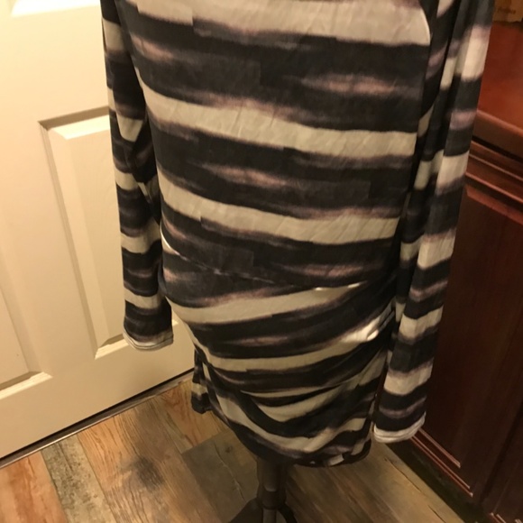 Rachel Roy Black Purple Beige. Like New.mid Length Ruching and A Waisy Work/Offi - Picture 10 of 11